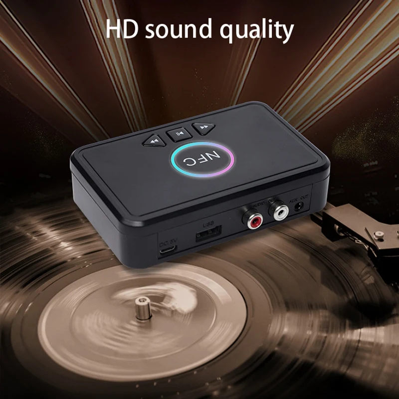 NFC Bluetooth Receiver 5 0 o Receiver Wireless o 3 5mm AUX Jack RCA USB Stereo Adapter for Car TV PC Headphone