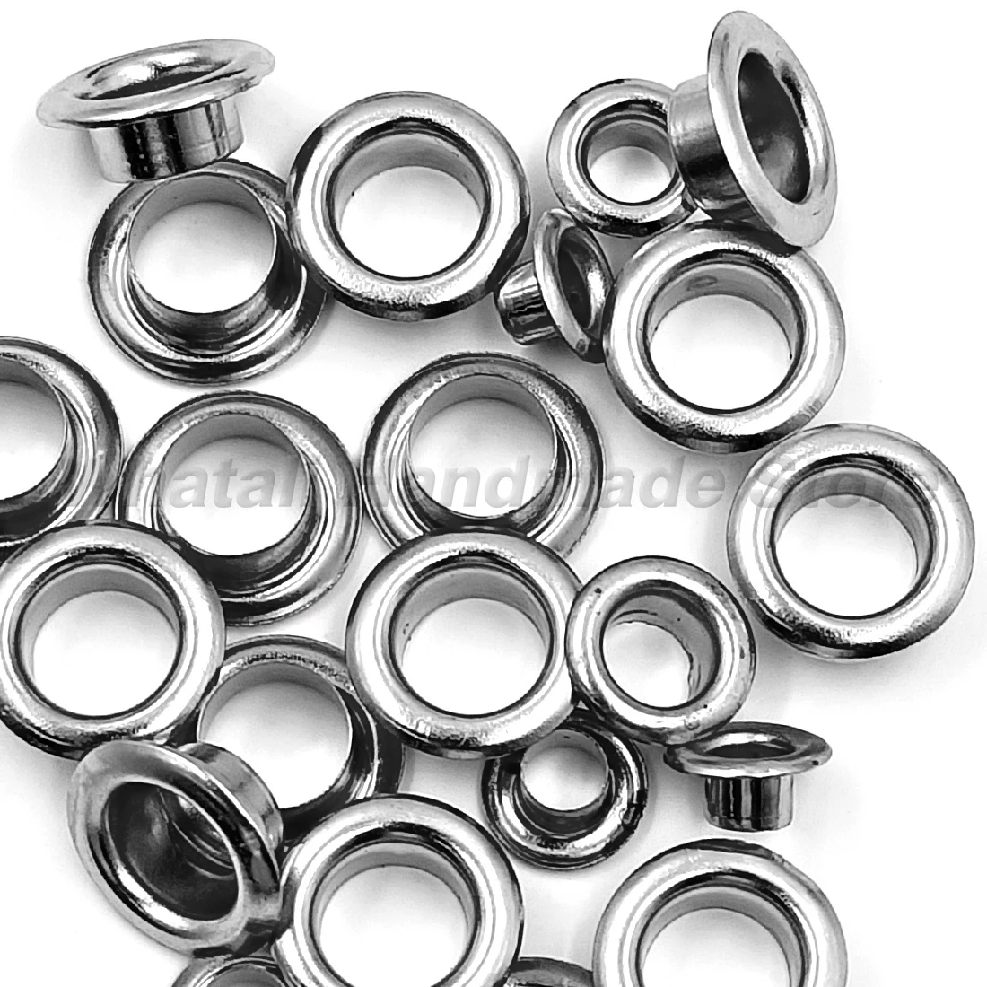 Description Picture 4 of item100set Gunblack Color Metal Eyelet Grommets With Eyelet Punch Die Tool Set For Leathercraft Clothing Shoes Belt Bag Accessories