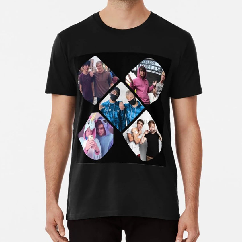 Sam and Colby X Collage футболка sam golbach colby brock xplr bando bros | Мужская одежда