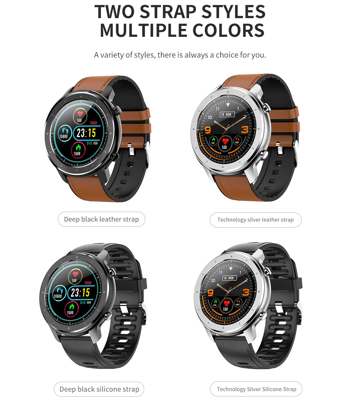 

F12 SmartWatch Men Waterproof IP67 Blood Pressure Sports