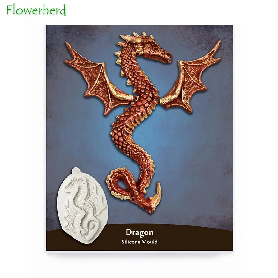 

Serpent Dragon Silicone Mould Birthday Party Fondant Cake Tools Anime Cake Mold Chocolate Sugar Craft Clay Modelling Tools