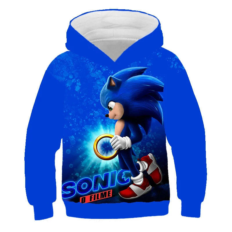 Sudaderas con capucha de superdibujos Sonic para niño y 3D suéter con capucha, Cosplay colorido, Tops de disfraz, ropa para niña 4 a 14 años - AliExpress Madre y niños