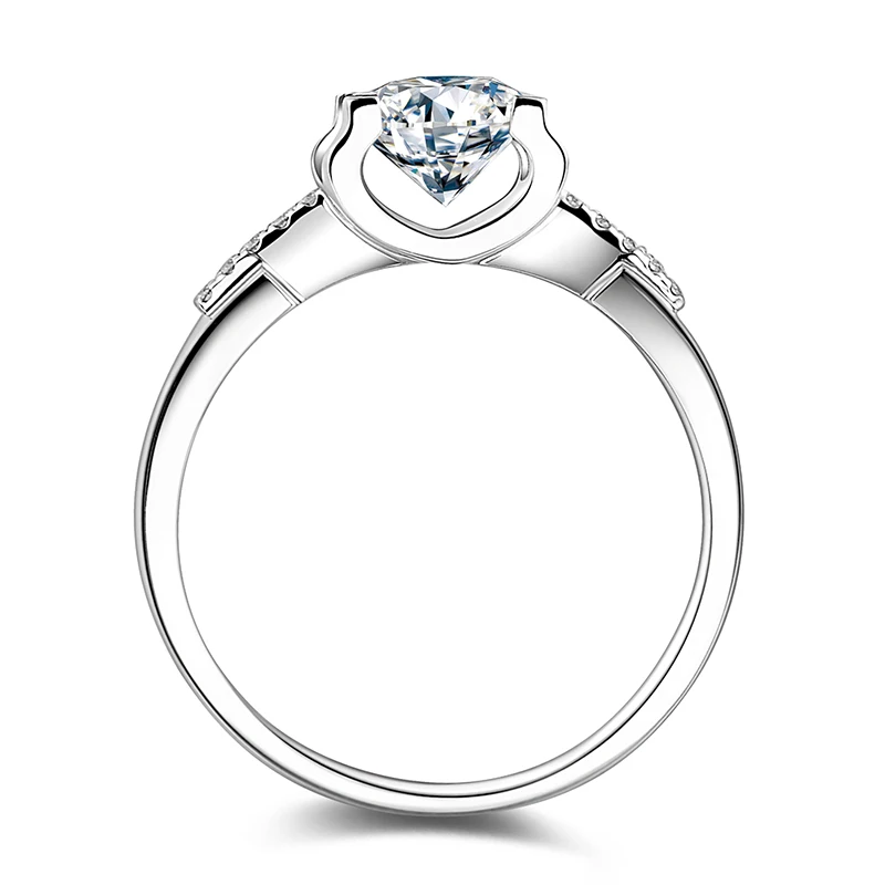 BOEYCJR 925 серебро 1ct/2ct/3ct F цвет Moissanite VVS обручальное свадебное кольцо с бриллиантом с национальным сертификатом для женщин