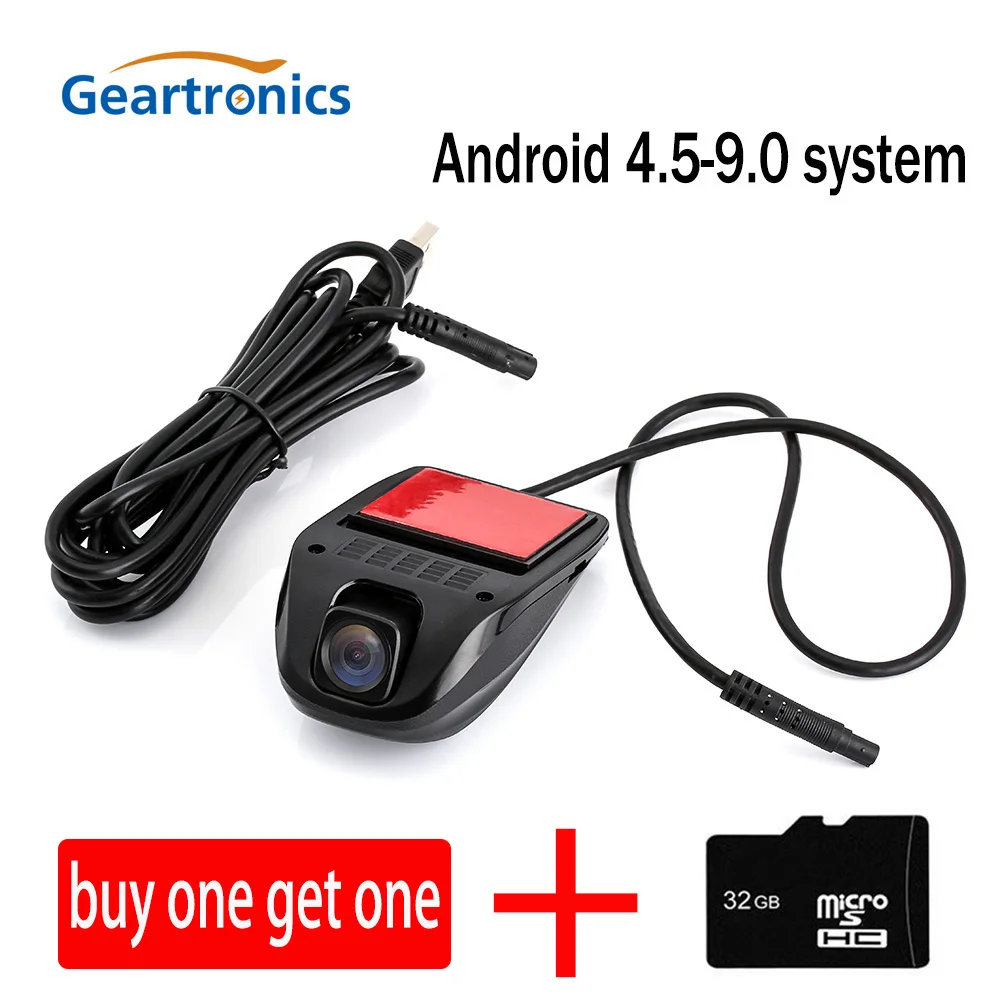 Мини портативный автомобильный dvr видеорегистратор USB dvr видеорегистратор Камера HD Ночное видение Dash Cam видеорегистратор Регистраторы для Android Системы - Название цвета: 32G-Android 4.5-9.0