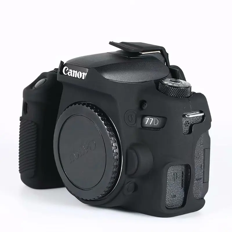 Силиконовые Камера чехол для Canon 200D II 5D4 5dmark Характеристическая вязкость полимера 1300D 77D 80D 7D2 5D3 5DS 5DR 700D 650D 6D2 6D 80D 800D кожи мягкая обложка