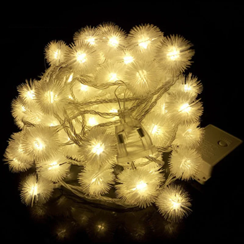 

2/3/4/5/10M Christmas Tree Snow Flakes Fairy Lights Snowballs LED String Lights Xmas Party Home Garden Garland Decoration Light