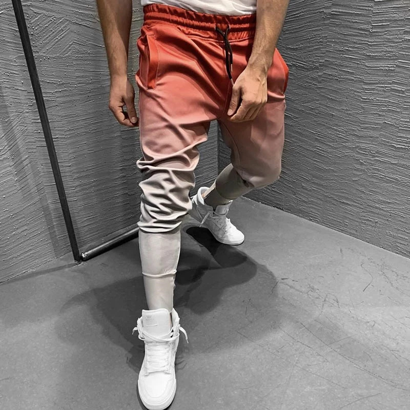 Новые градиентные осенние спортивные мужские спортивные штаны для бега, мужские спортивные штаны, спортивные модные повседневные штаны для бодибилдинга - Color: CK-D
