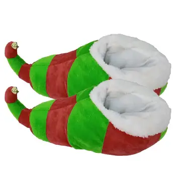 

1 Pair Christmas Style Shoes Indoor Shoes Christmas Accessories Warm Slippers Warm Plush Footwear for Christmas