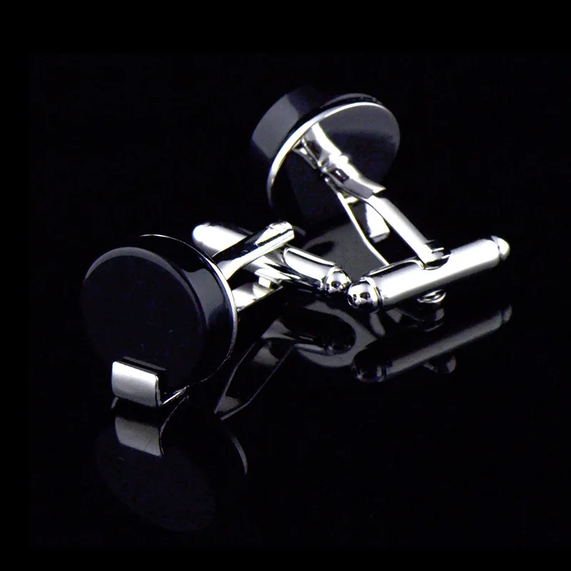 

Men Cufflinks Button Cover Mens Wedding Dress Black Onyx Jewelry Elegance Business Cuff Links
