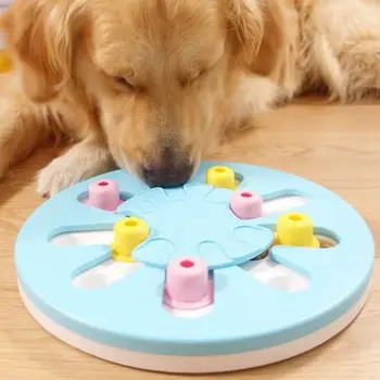 

Pet Slow Feed Bowl Leak Food Training Puzzle Dog Toy Dispenser Board Basin