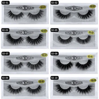 

30 boxes/lotimitation mink eyelashes 3D mink three-dimensional thick natural false eyelashes 3D eyelashes