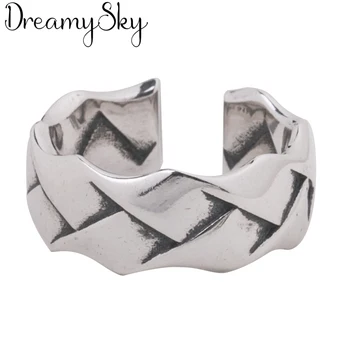 

Punk Vintage 925 Sterling Silver Geometric Irregular Rings For Women Men Engagement Rings Girls Party Gifts Anillos 2019