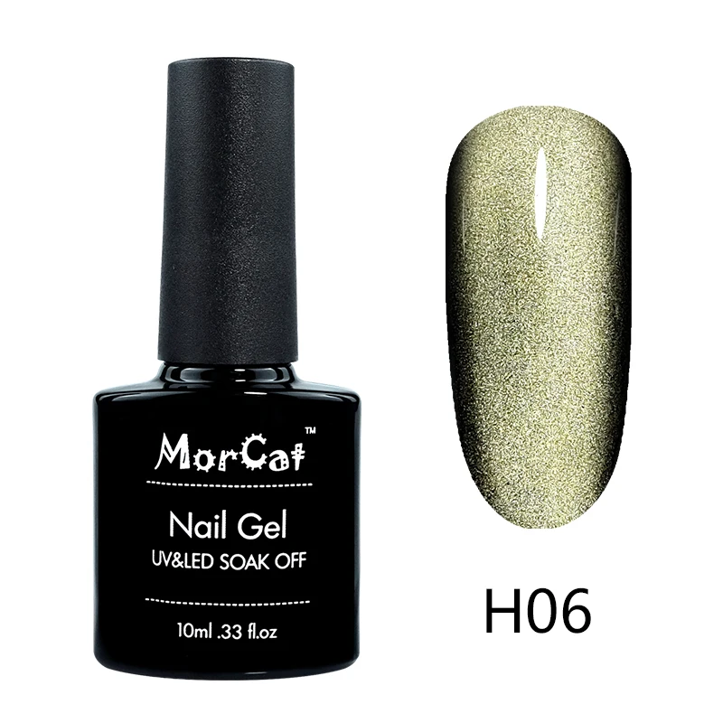 MorCat 5D Гель-лак для ногтей с эффектом «кошачий глаз» 10 мл Магнитный замачивающий УФ гель-Лаки звездное небо нефритовый эффект лак черная основа требуется 5D дизайн ногтей - Цвет: H06