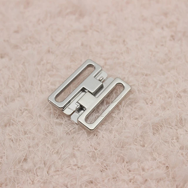 New 5PCS DIY Alloy Bra Adjustment Buckle Clip Swimwear Bikini Front Closure Bra  Buckle Metal Silver High Quality Bra Accessories