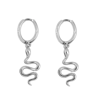 

BOAKO New S925 Sterling Silver Light Luxury Earrings Fun Animal Snake Earrings With Zircon Ladies Ins Trend Earrings