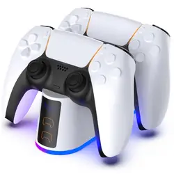 Dual Fast Charger For PS5 Wireless Controller USB Type-C Charging Dock Station Cradle For Sony PS 5 Joystick Gamepad 2021 NEW Dual Fast Charger For PS5 Wireless Controller USB Type-C Charging Dock Station Cradle For Sony PS 5 Joystick Gamepad 2021 NEW