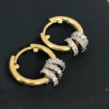 GODKI, шикарные серьги-кольца для женщин, свадебные с кубическим Цирконом Дубаи, свадебные круглые серьги-кольца
