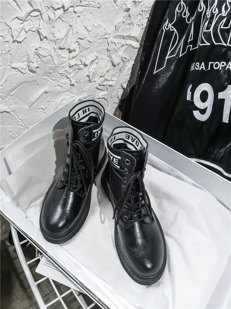FEDONAS New Popular Women Genuine Leather Ankle Boots Autumn Winter Female Casual Riding Boots Basic Chunky Heels Shoes Woman
