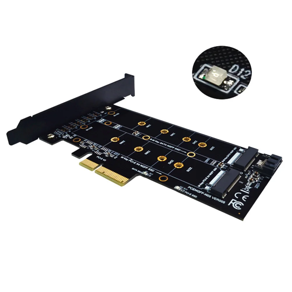 Черный M.2 компоненты аксессуары двойной интерфейс NVME адаптер карты M SSD NGFF PCIE X4 b-ключ компьютерные платы