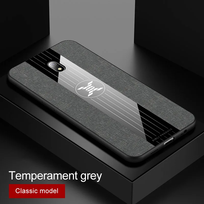Чехол для Xiaomi Redmi 8A с магнитным кольцом, твердый тканевый чехол с мягкой рамкой, тканевый чехол для Xiomi Redmi 8A, чехол для телефона s Fundas - Цвет: Gray 2
