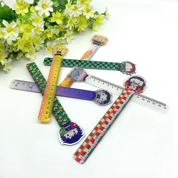 

Anime Demon Slayer: Kimetsu No Yaiba Kamado Tanjirou Cosplay Plastic Ruler Measuring Scale Students Cartoon Measure Ruler Gift