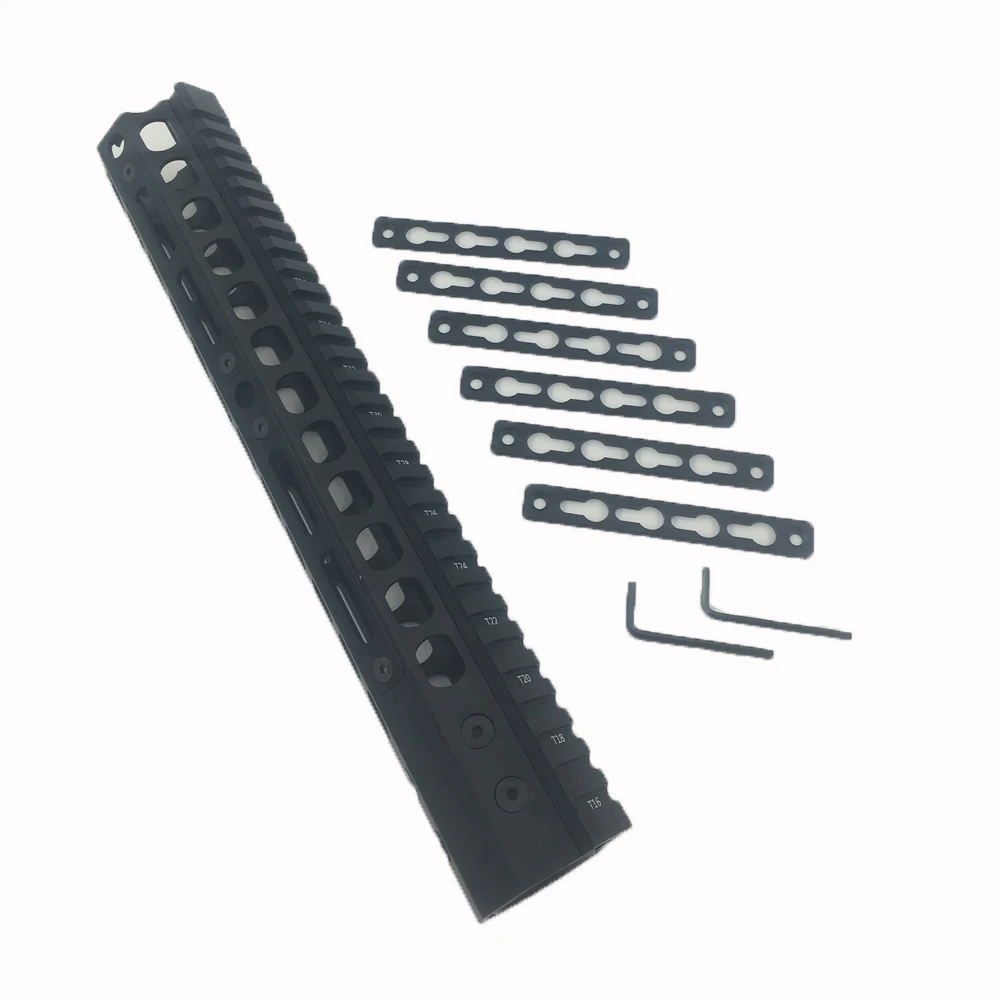 M-lok Tactical 12-inch Keymod Handguard and Replaces Handguard Picatinny Rail Mount+ Nuts Gun Accessories for Airsoft Hunting