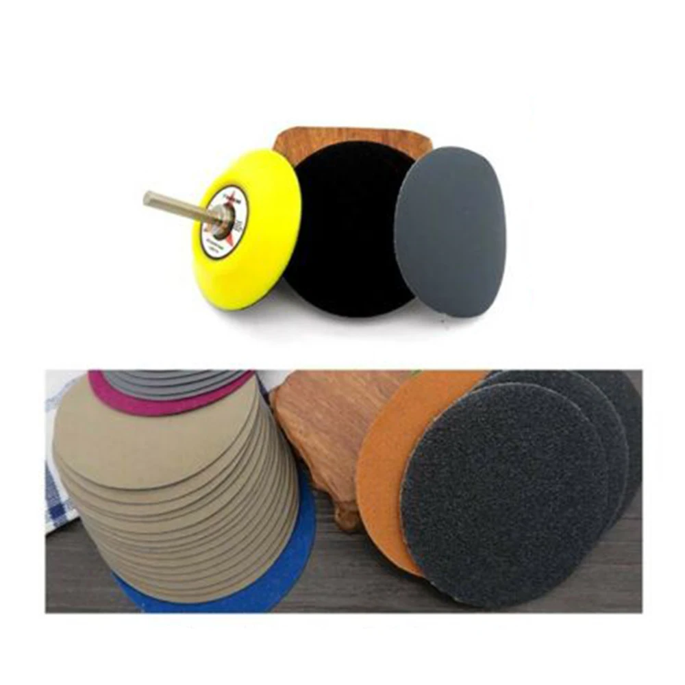 50Pcs 3 Inch Sanding Disc 75mm Wet & Dry Flocking Round Sandpaper 400-10000 Grit Hook Loop Sandpaper For Woodworking lixa hot!