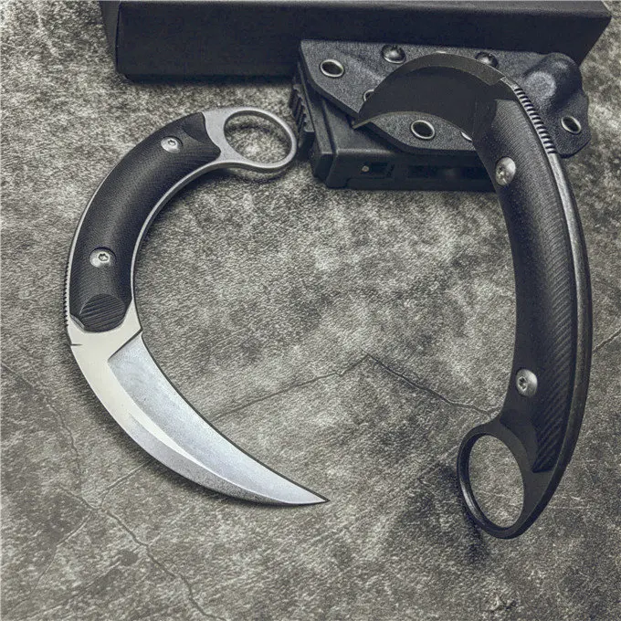 Gryan магазин Коготь Karambit CS GO ножи 440C Лезвие G10 Ручка Тактический Кемпинг выживания фиксированное лезвие нож утилита EDC инструменты