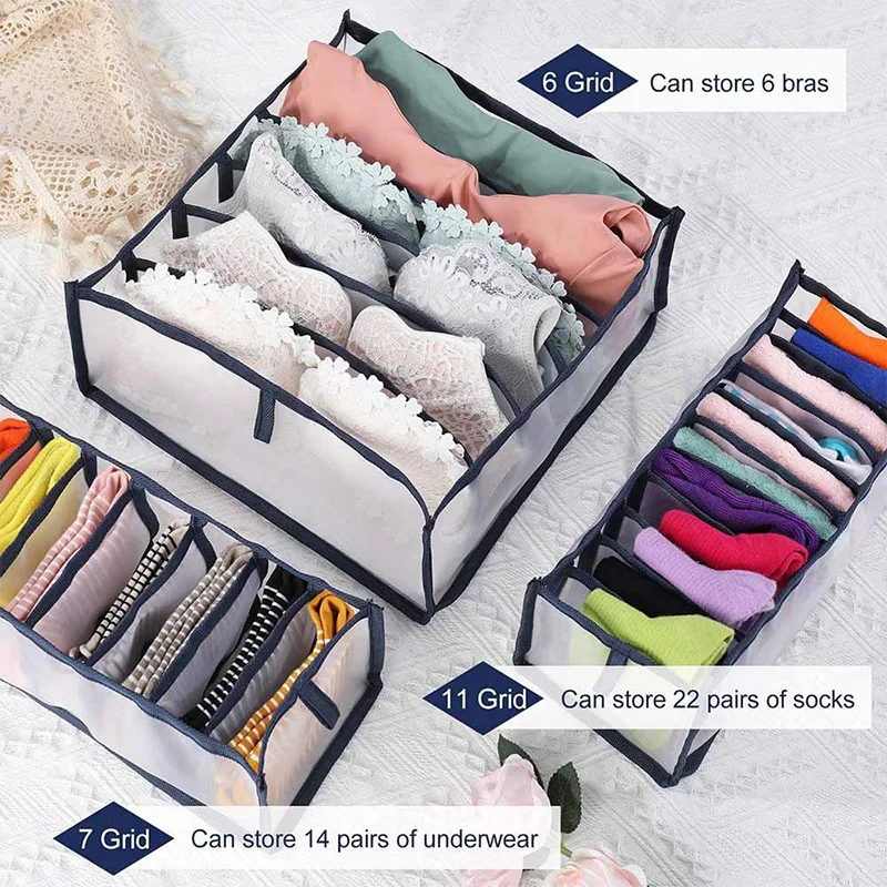 1/3pcs New Underwear Bra Organizer Storage Box 2 Colors Drawer Closet Organizers Boxes For Scarfs Socks Hot Sale | Дом и сад