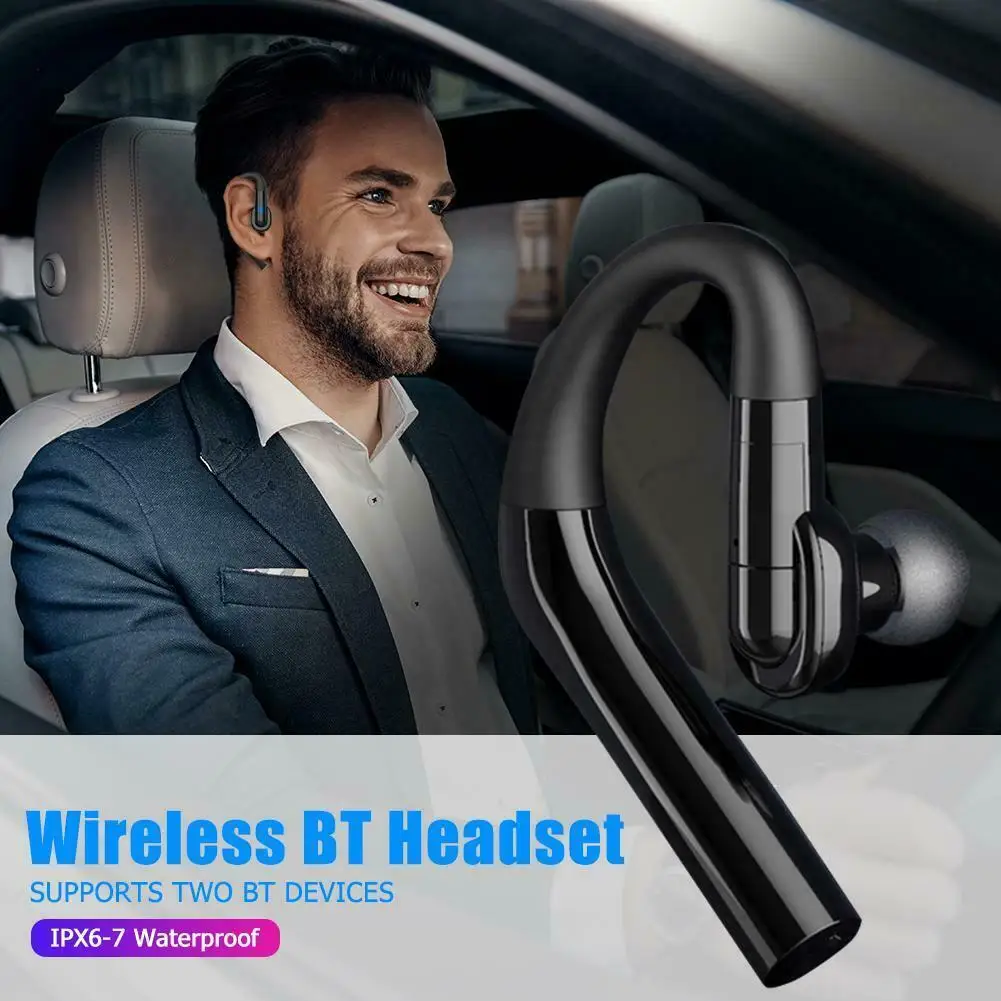 IP67 Waterproof Noise Cancelling Stereo Earphone Bluetooth Headphone Headset On Ear for IOS Android Samsung iPhone XR XS X HTC