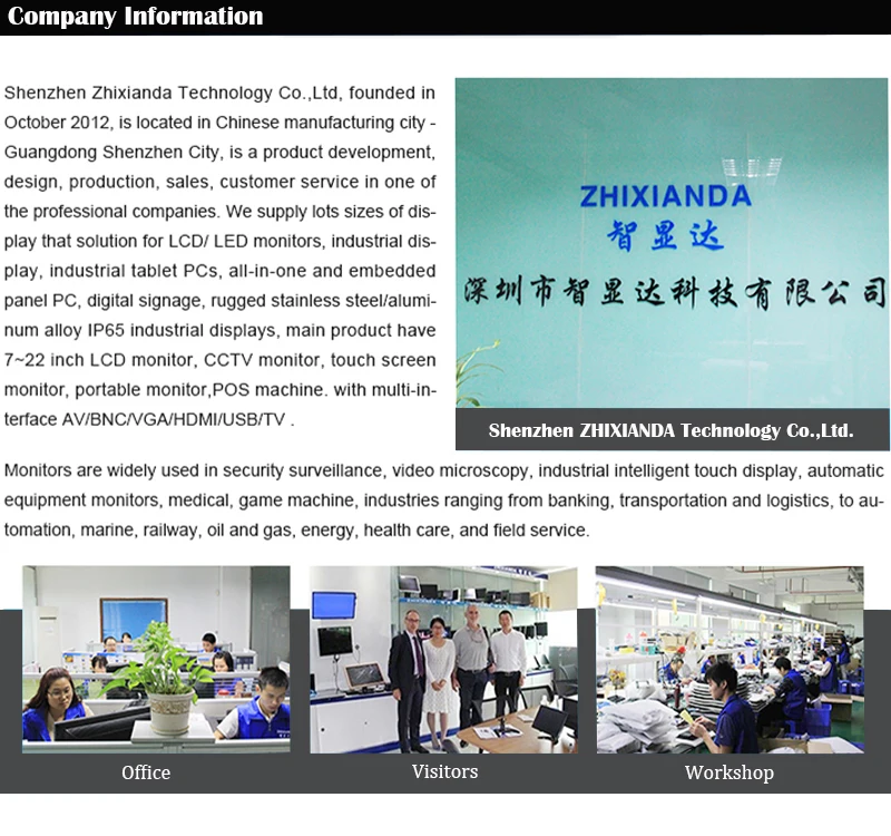 ZHIXIANDA 10 дюймов ips емкостный сенсорный монитор сердечного ритма для рабочего стола или открытая рамка дисплея с HDMI VGA/D-Sub BNC AV USB вход