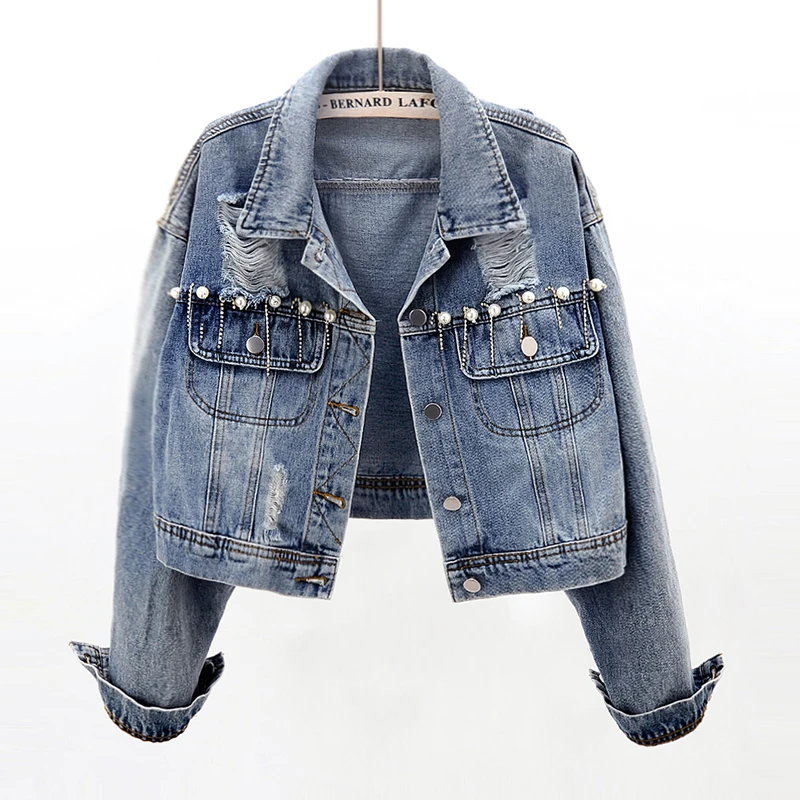 studded denim jacket womens