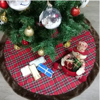 

Cloth Tree Skirt Skirt Base Beautiful Soft Christmas Market Ornament Santa Claus Floor Mat Indoor Gift Party Home Decor