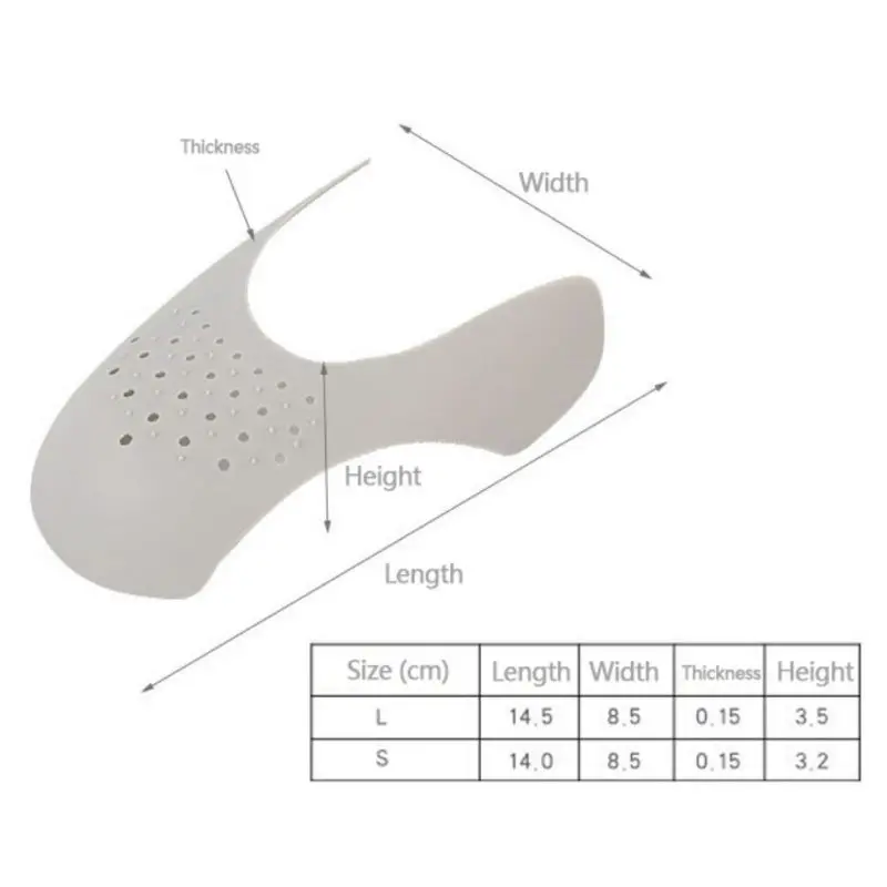 1 пара защитных щитов для обуви против морщин, тапки, предотвращающие сминание, противоскользящие
