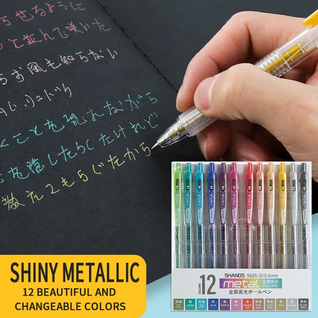 10pcs Multi Color Gel Pens Set Micron Tip Quick Dry Ink Marker Liner  Highlighter Drawing