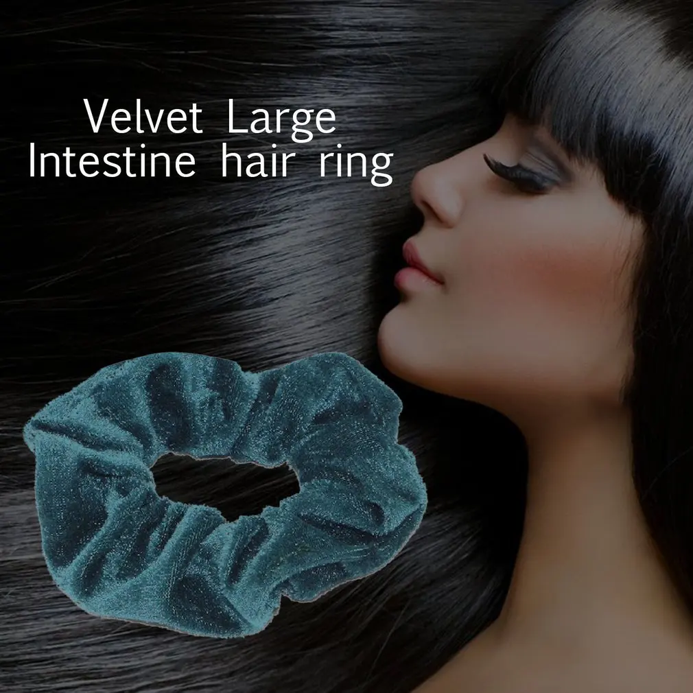 Colorful Velvet Hair Scrunchies Set Elastic Hair Bobbles Hair Accessories Ropes for Women Solid Color Hair 3