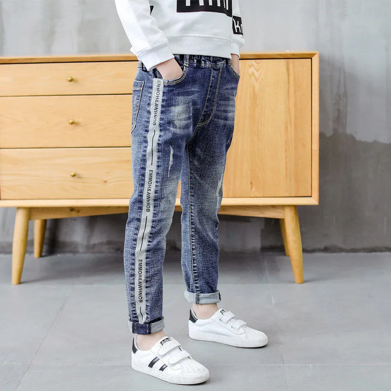 Autumn Casual Trousers Boys Jeans Infantil Bottom Children Denim Kids Clothing Baby Pants Jean Teenager Clothes Boys Pants 3-13T