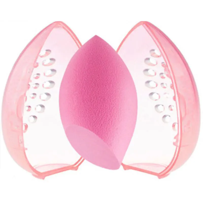 1Pc Beauty Sponge Stand Storage Case Makeup Puff Holder Cosmetic Egg Shaped 2 Colors