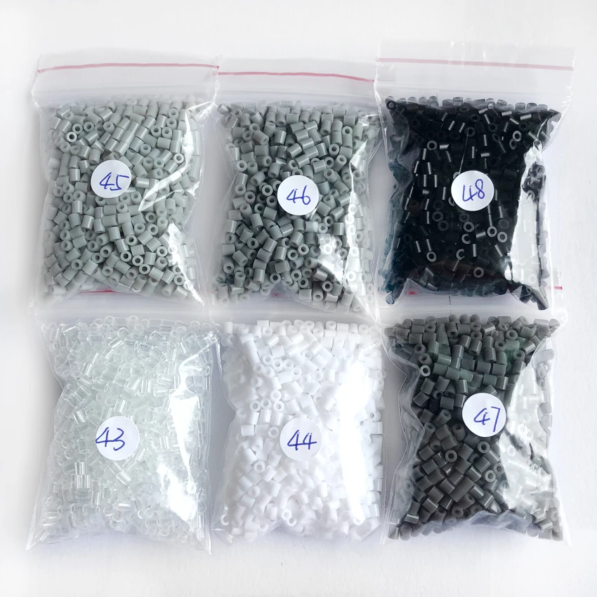 

DOLLRYGA 2.6mm Hama Beads Perler Fuse EVA Beads GREY 6000pcs Aqua Kids Toy Craft Diy Puzzles Mini Beads Quality Gift juguetes