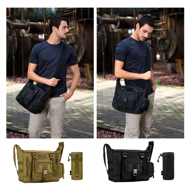 Tactical Messenger Bag, Black 