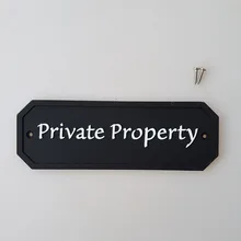 Частный дом дверь доска сад вывеска на стену в(черный), Стены Двери дом знак yard