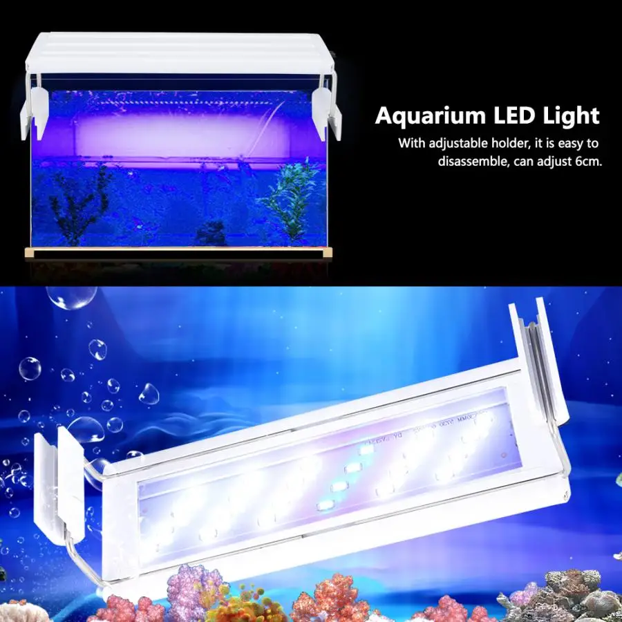 180 градусов облучение Регулируемый аквариумный светильник Низкий зажим для бака светодиодный рыбный спектр лампа электростанция светильник светодиодный аквариумный светильник ing