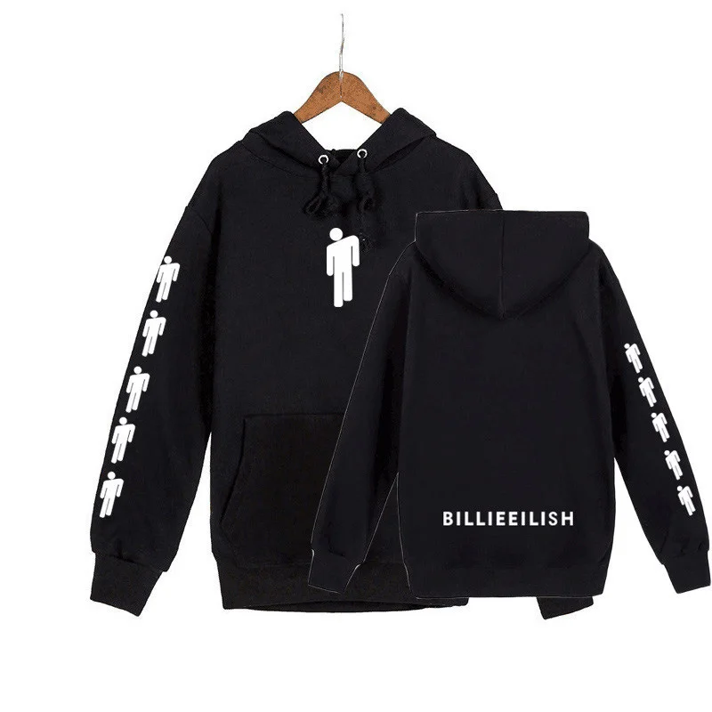 Billie Eilish, модные толстовки с принтом, толстовки с капюшоном и длинными рукавами,, повседневные трендовые уличные толстовки