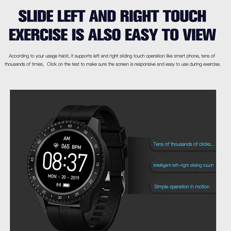 XANES F17 Touch Screen Waterproof Smart Watch Heart Rate Blood Oxygen Monitor Multiple Exercise Sports Fitness Outdoor Bracelet