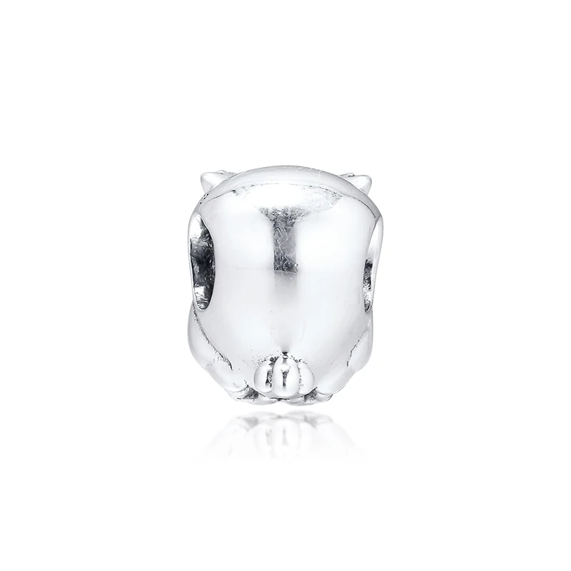 QANDOCCI DIY Подходит для Pandora шармы браслеты сверкающие Сова бусины Серебро 925 пробы-ювелирные изделия