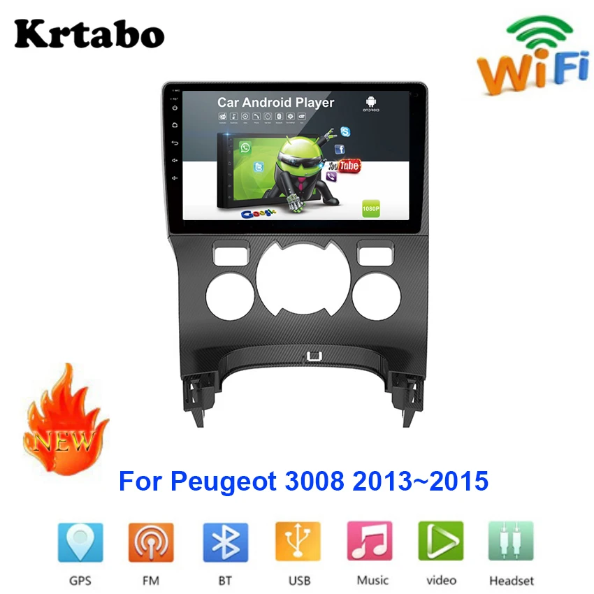 Car radio Android multimedia player For Peugeot 3008 20132015 Car