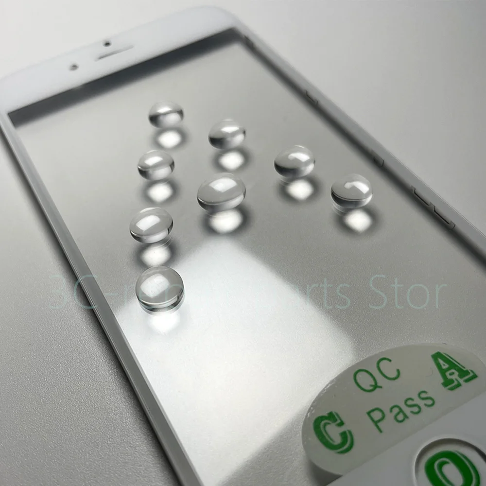 10Pcs 3in1 Touch Screen Front Glass Frame OCA Glue Bezel Outer Glass For iphone 8 7 8plus 6 6s plus 5s xr with Ear Speaker Mesh