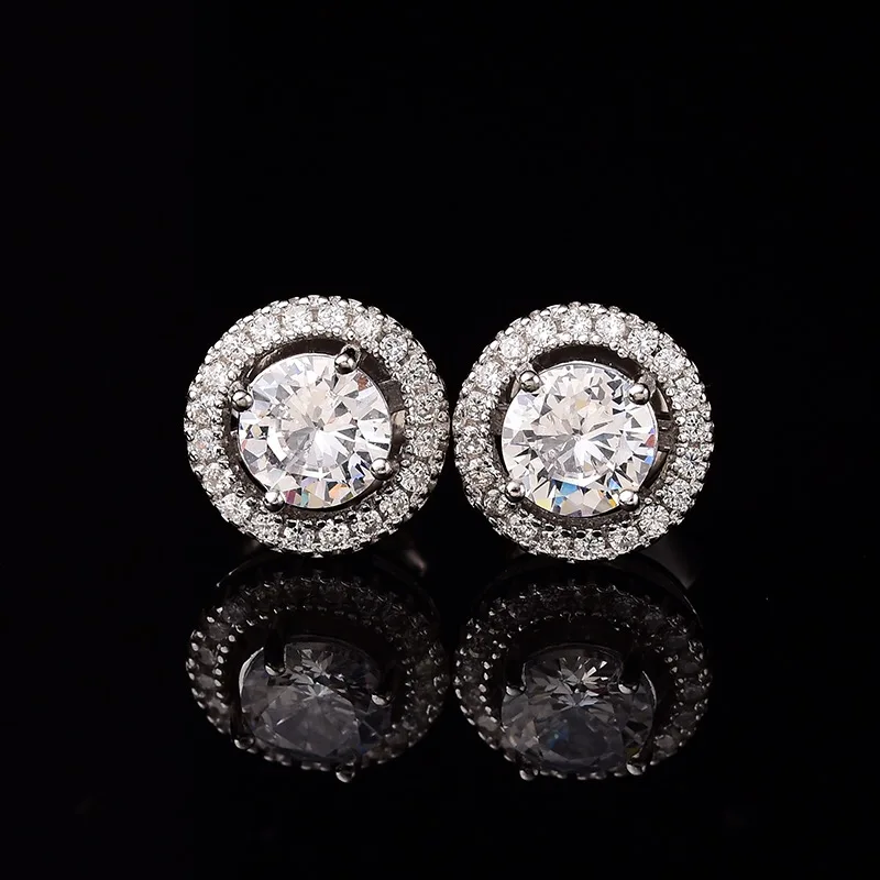 Поэзия магазина Jew Круглый Муассанит всего карата Алмазная огранка полученная