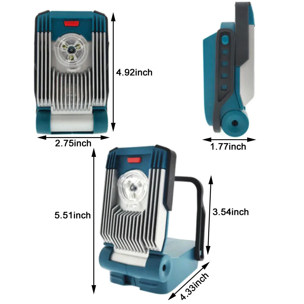 Electric Tool Home Decoration Construction LED Working 14.4V/18V Li-ion LED Work Light Flash Light Site Light Torches For Makita