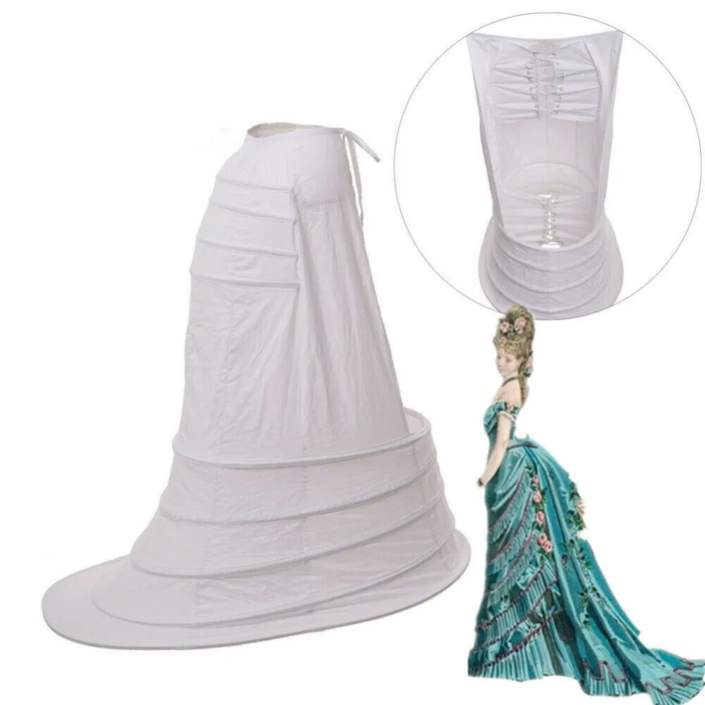 Hoop Cage Skirt Bustle Petticoat Elizabethan Victorian Dress Slip Crinoline Underskirt hoop cage skirt